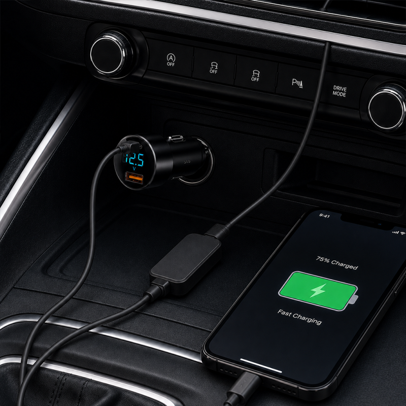 Câble allume-cigare Starlink Mini 12V/24V vers 30V 3 m avec USB et USB-C