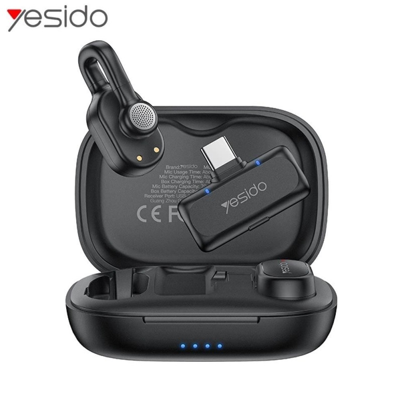 Microphone Cravate Sans Fil Yesido KR25 | USB-C / Lightning | Neuf