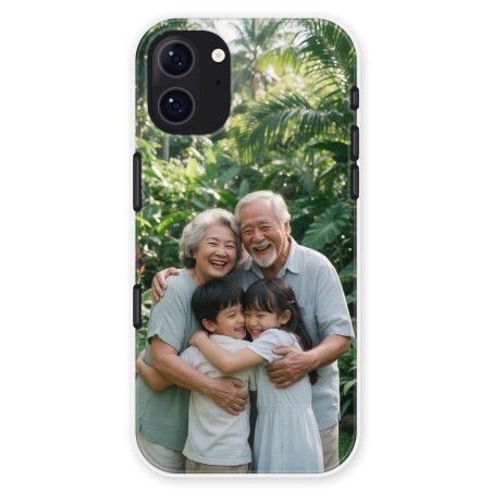 Coque personnalisée double protection induction iPhone 17