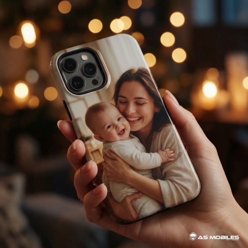 Coque personnalisée double protection induction iPhone 17 Pro Max – en main