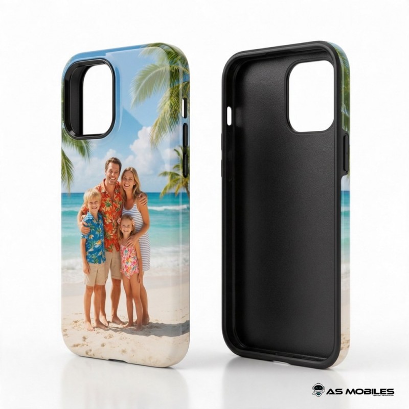 Coque personnalisée double protection iPhone 15 Pro – deux coques en une