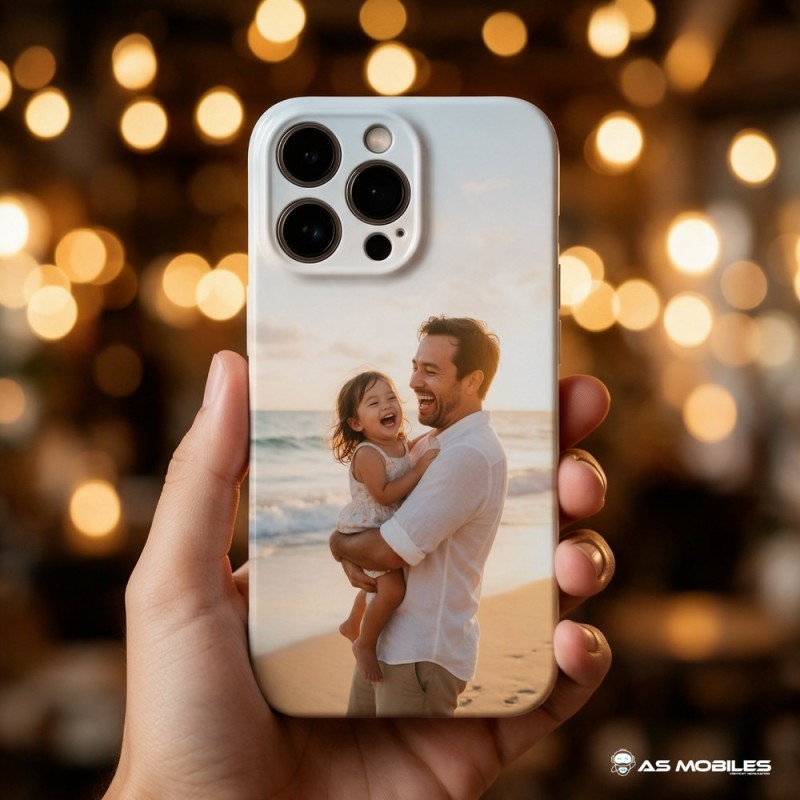 Coque personnalisée simple iPhone 14 Plus – prise en main