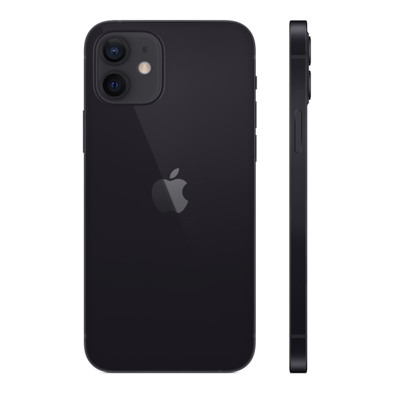 iPhone 12 reconditionné Noir – dos de profil
