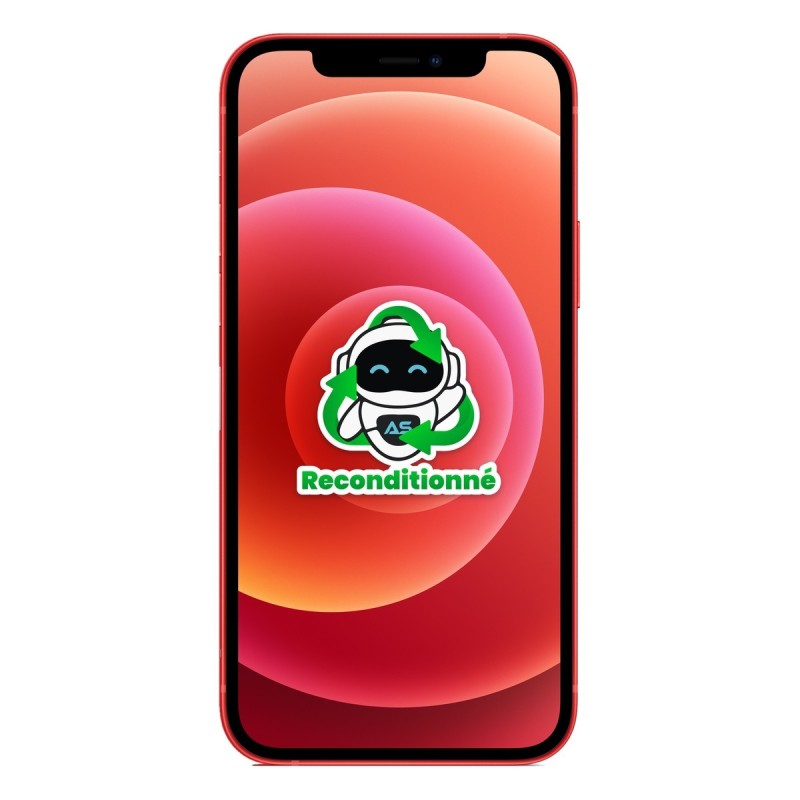 iPhone 12 reconditionné Rouge – face