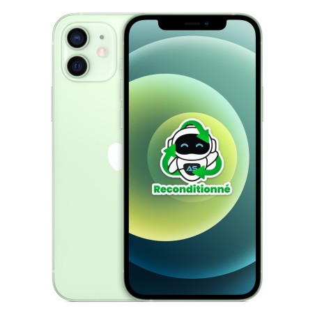 iPhone 12 reconditionné Vert – dos et face