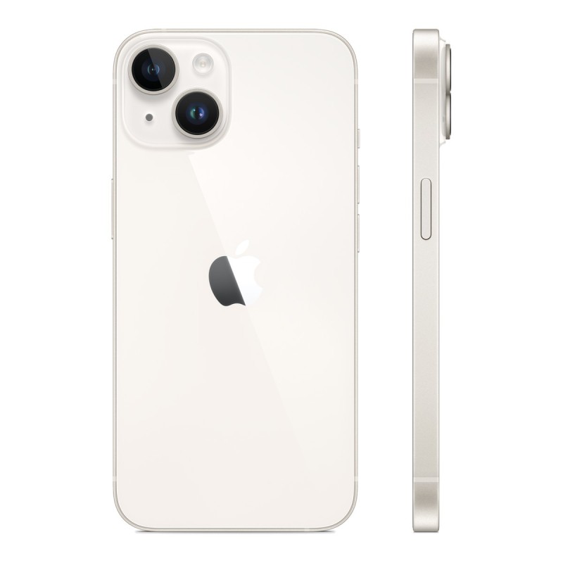 iPhone 14 reconditionné Lumière stellaire – dos de profil