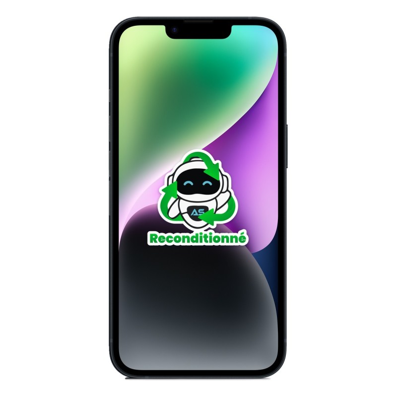 iPhone 14 reconditionné Minuit – face