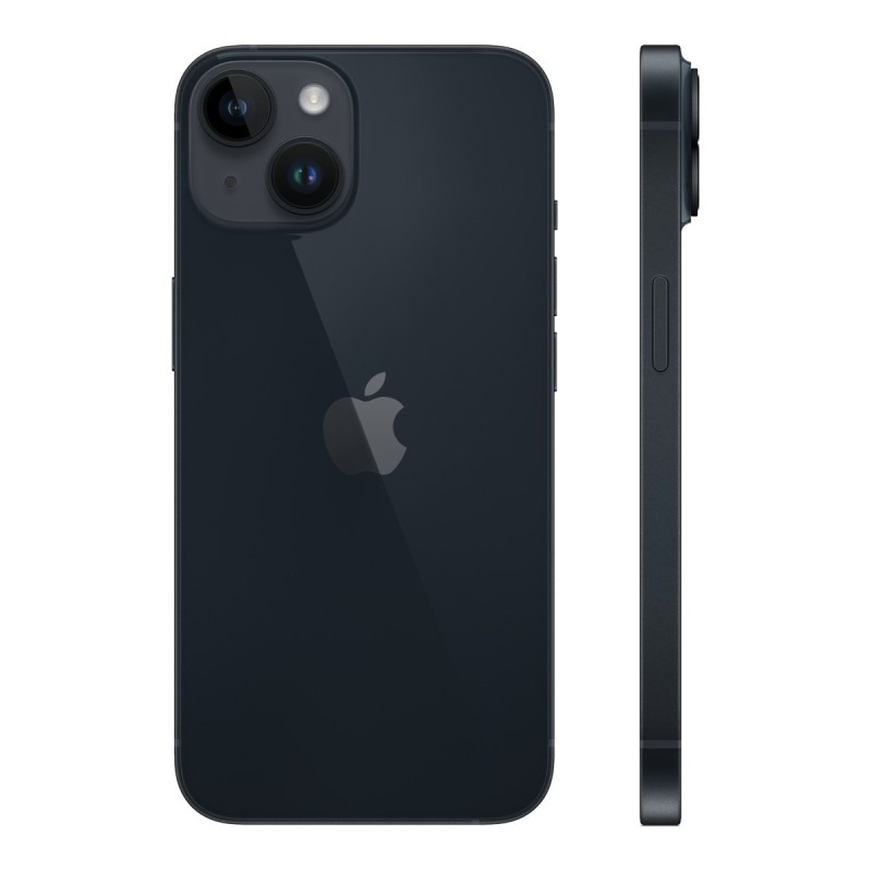 iPhone 14 reconditionné Minuit – dos de profil