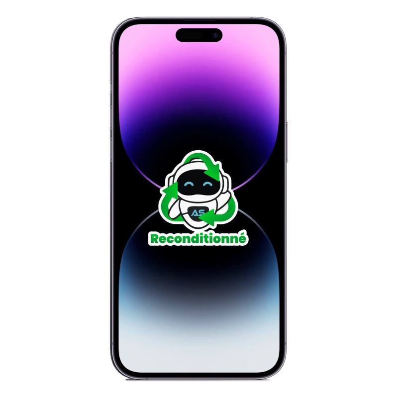 iPhone 14 Pro Max reconditionné Violet intense – face