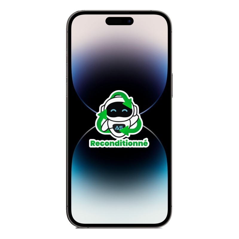 iPhone 14 Pro Max reconditionné Noir sidéral – face