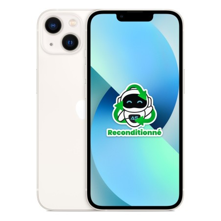iPhone 13 reconditionné Lumière stellaire – dos et face