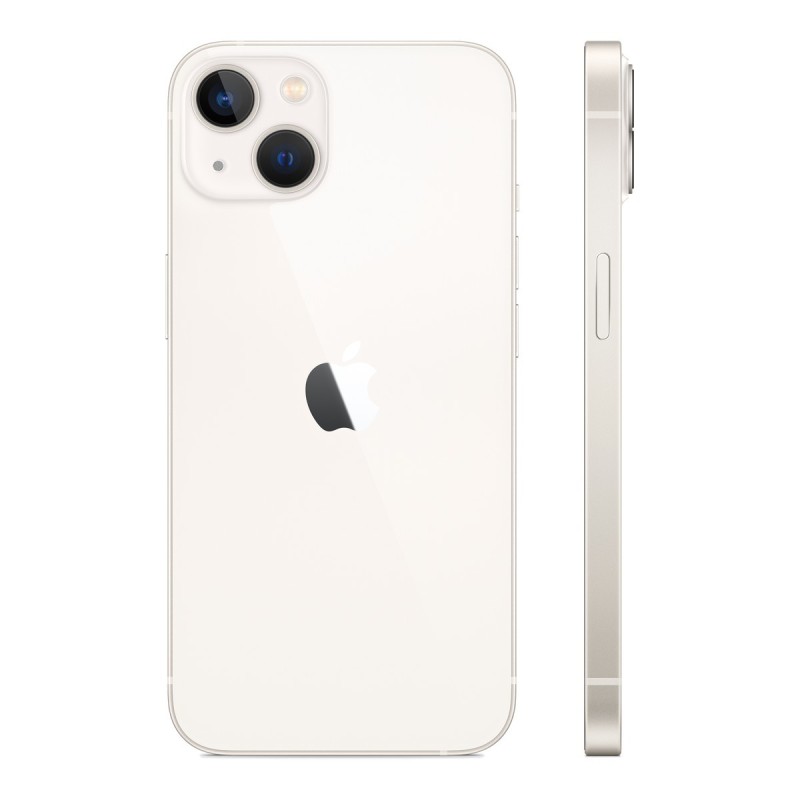 iPhone 13 reconditionné Lumière stellaire – dos de profil