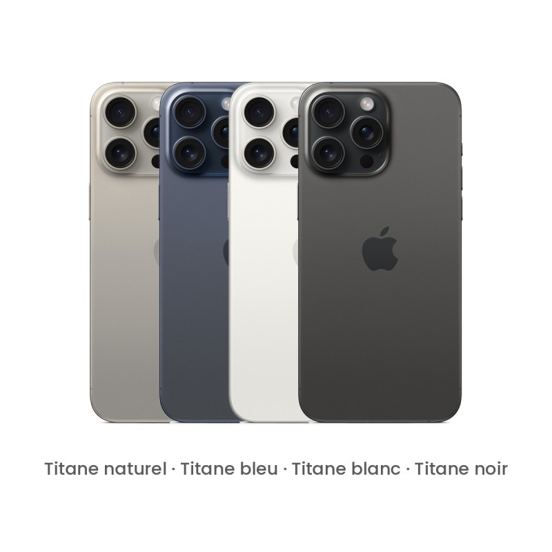 iPhone 15 Pro Max reconditionné – coloris disponibles