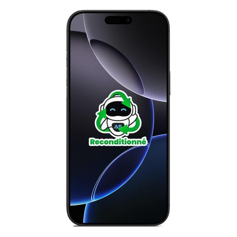 iPhone 16 Pro Max reconditionné Titane noir – face