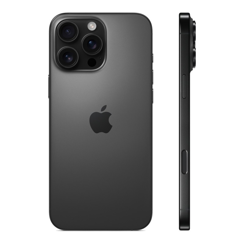iPhone 16 Pro Max reconditionné Titane noir – dos de profil