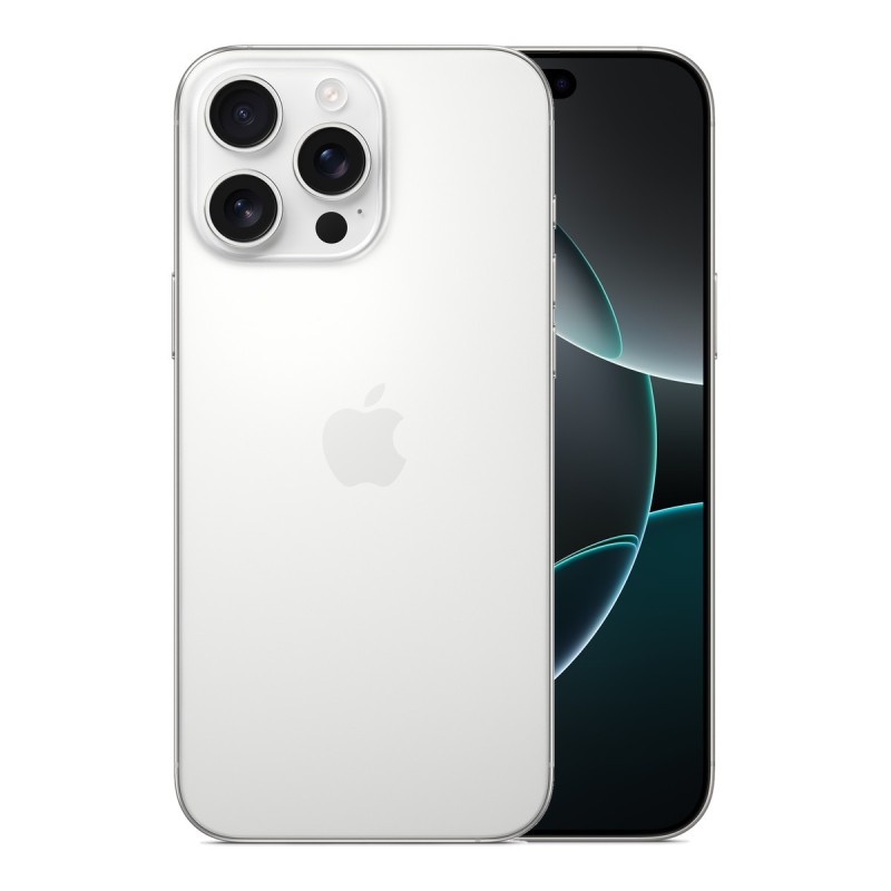 iPhone 16 Pro Max reconditionné Titane blanc – dos et face