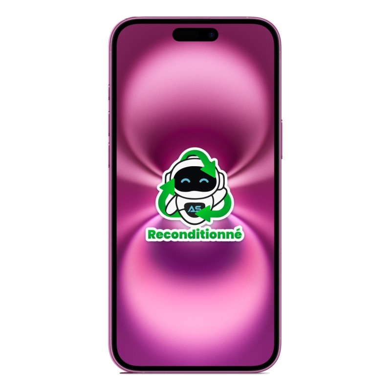 iPhone 16 Plus reconditionné Rose – face