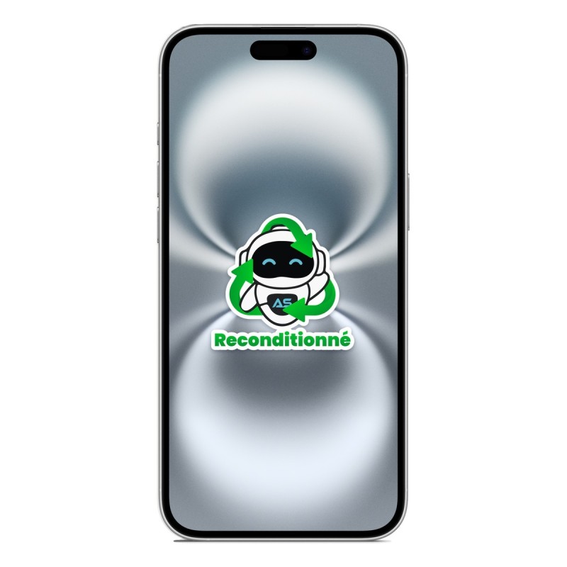 iPhone 16 Plus reconditionné Blanc – face