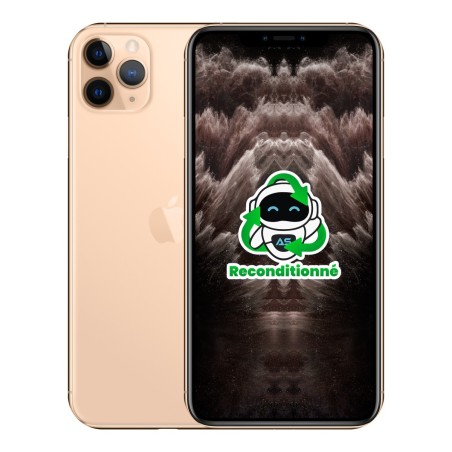 iPhone 11 Pro Max reconditionné Or – dos et face