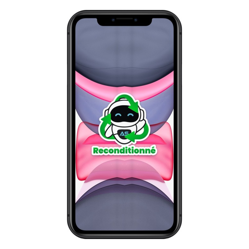 iPhone 11 reconditionné Noir – face