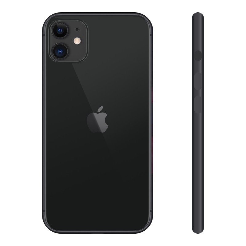 iPhone 11 reconditionné Noir – dos et profil