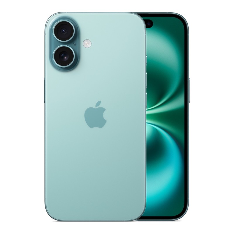 iPhone 16 reconditionné Sarcelle – dos et face