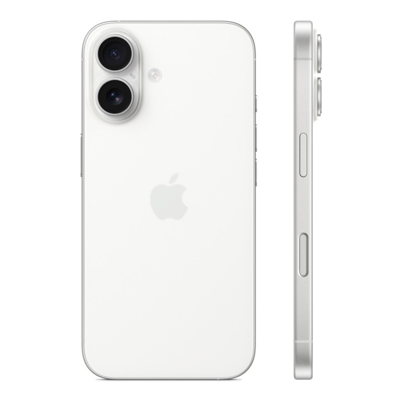 iPhone 16 reconditionné Blanc – dos et profil