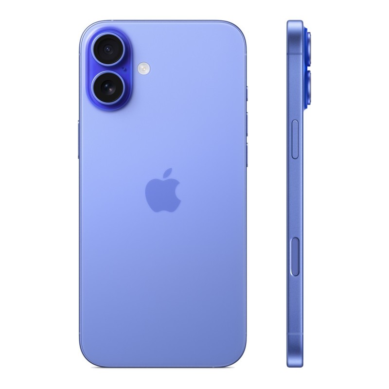 iPhone 16 Plus reconditionné Bleu – dos de profil