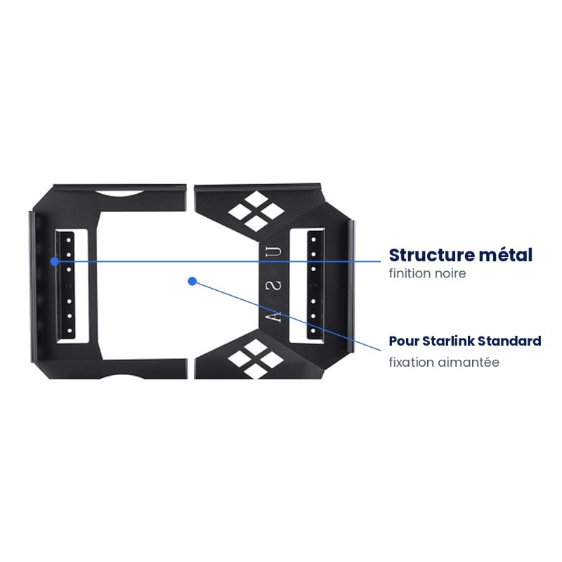 Support magnétique de toit V3 pour Starlink Standard