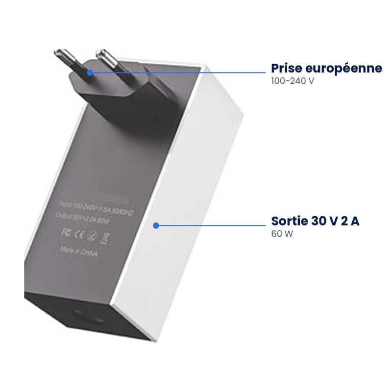 Alimentation secteur 60 W pour Starlink Mini