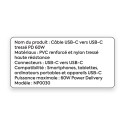 Câble USB-C tressé 60W 1 m | AS Mobiles Guyane