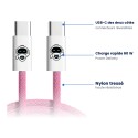 Câble USB-C tressé 60W 1 m | AS Mobiles Guyane