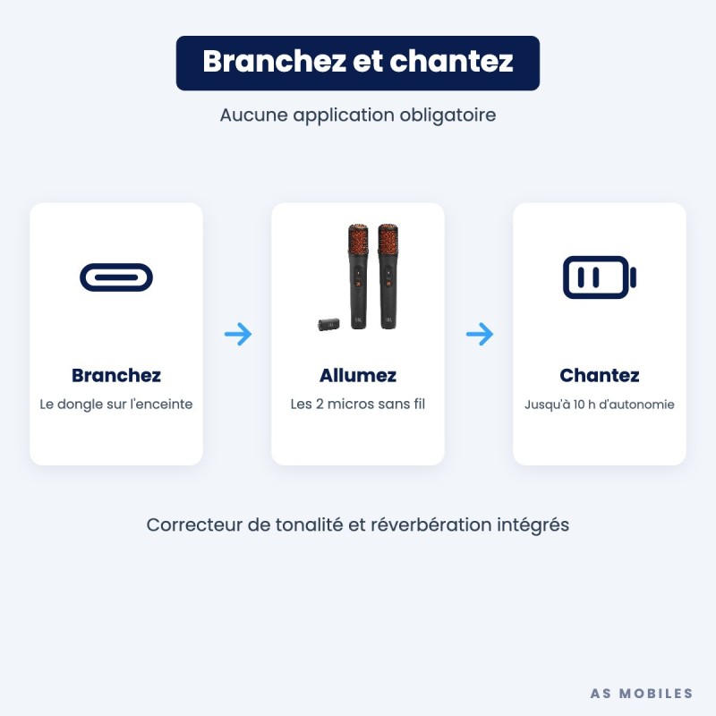 JBL EasySing Mics | Micros sans fil karaoké | Guyane