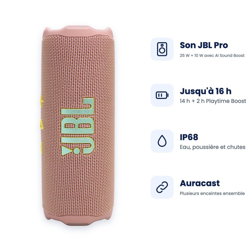 JBL Flip 7 | Enceinte Bluetooth IP68 35 W | Guyane