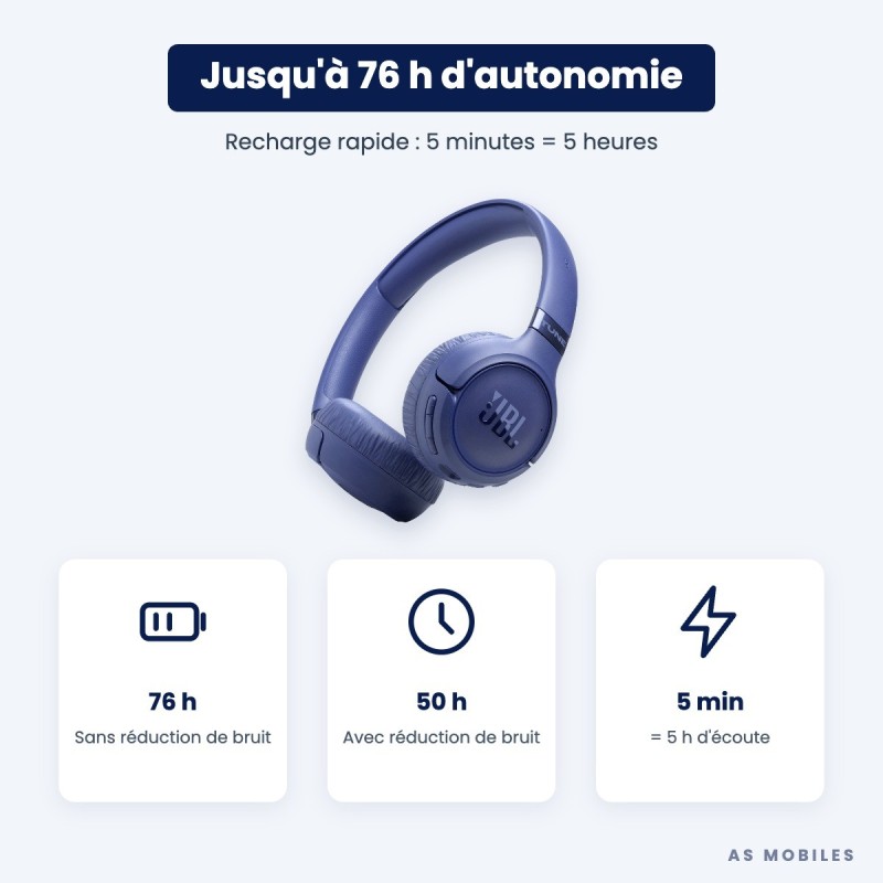 JBL Tune 680NC | Casque Bluetooth réduction de bruit | Guyane