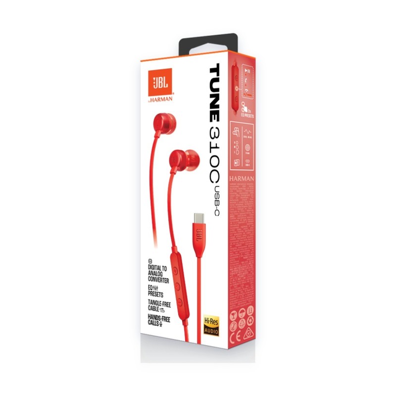 JBL Tune 310C USB-C | Écouteurs filaires Hi-Res | Guyane