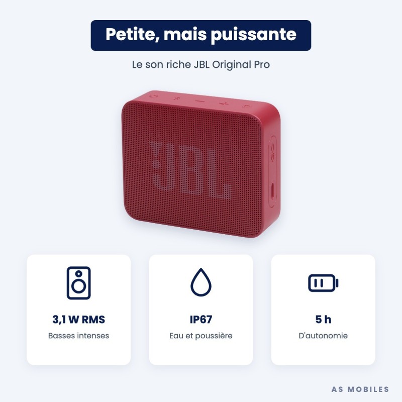 JBL Go Essential 2 | Mini enceinte Bluetooth IP67 | Guyane