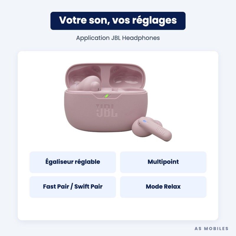 JBL Wave Beam 2 | Écouteurs sans fil ANC | Guyane
