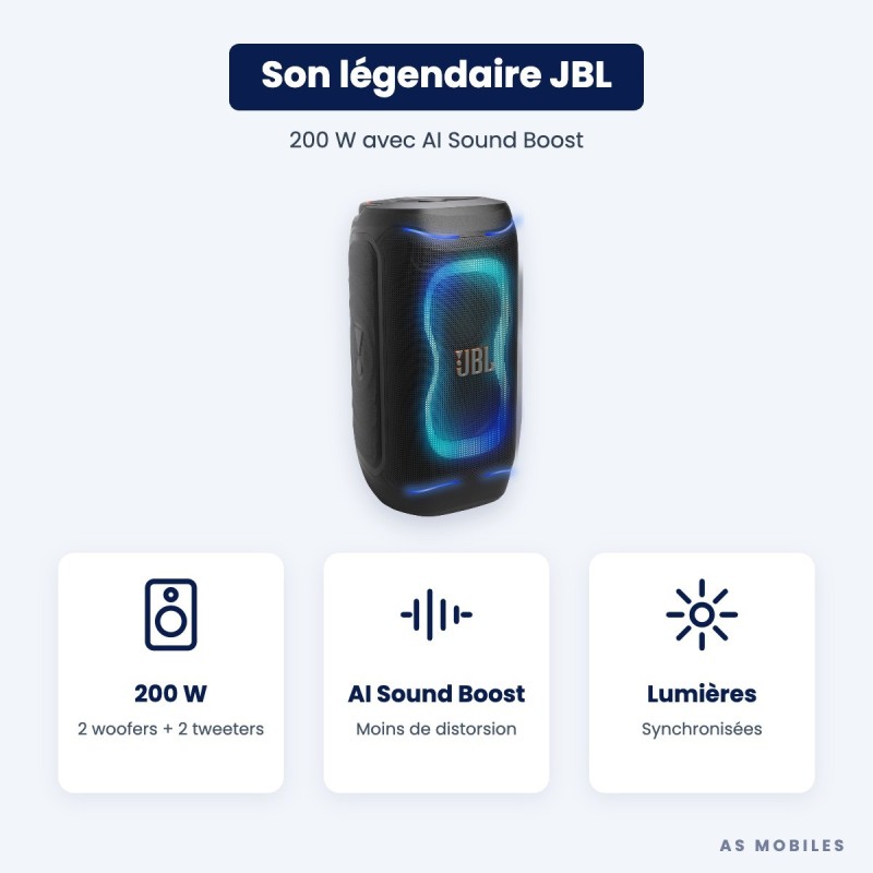 JBL PartyBox 130 | Enceinte de soirée 200 W | Guyane
