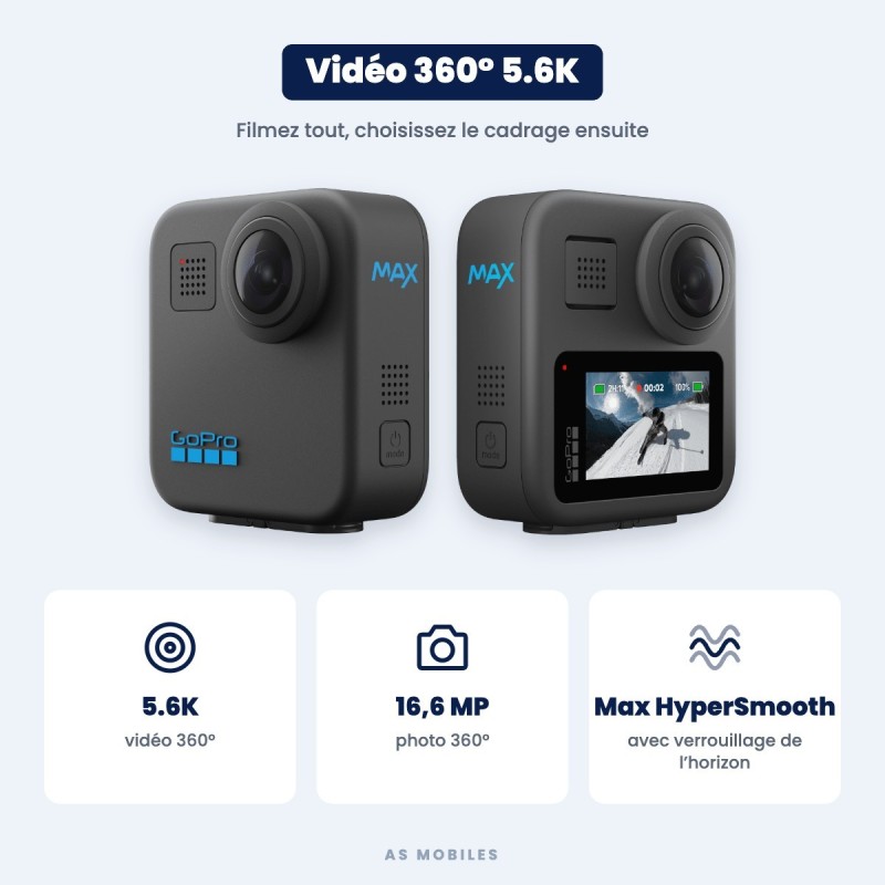 GoPro MAX 360 – vidéo 360° 5.6K
