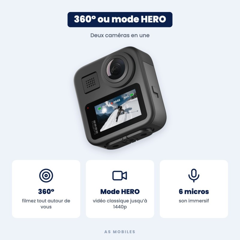 GoPro MAX 360 – mode 360° et mode HERO