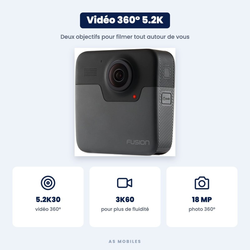 GoPro Fusion 360 – vidéo 360° 5.2K