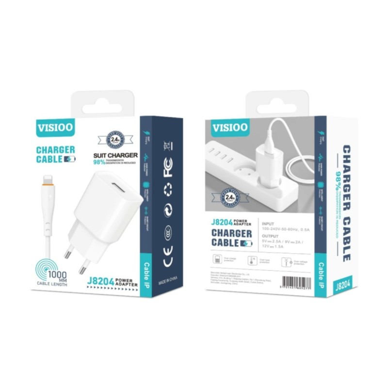 Kit chargeur USB + câble Lightning D-power J8204 | AS Mobiles