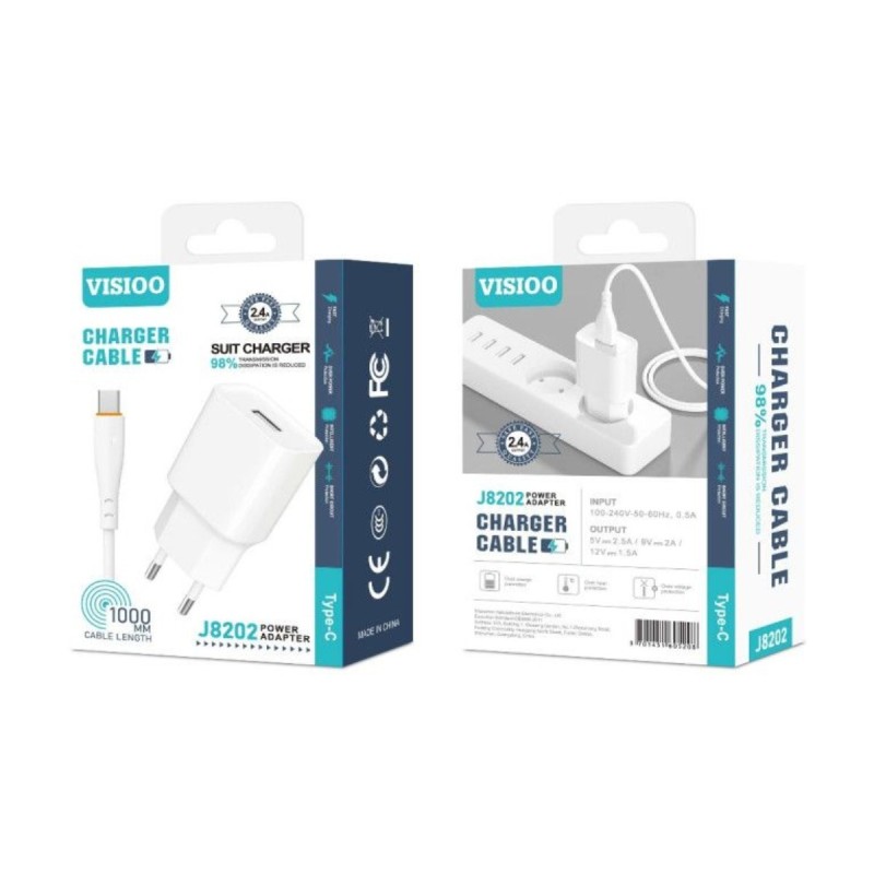 Kit chargeur USB + câble USB-C D-power J8202 | AS Mobiles