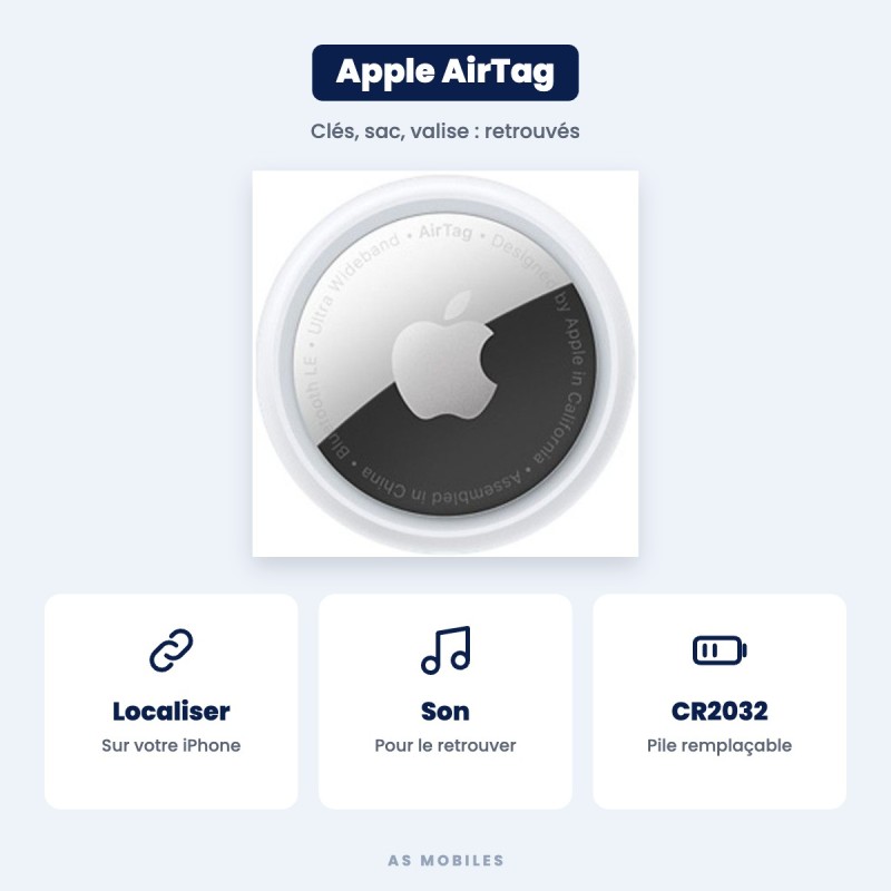 Apple AirTag – 1 pièce | AS Mobiles Guyane