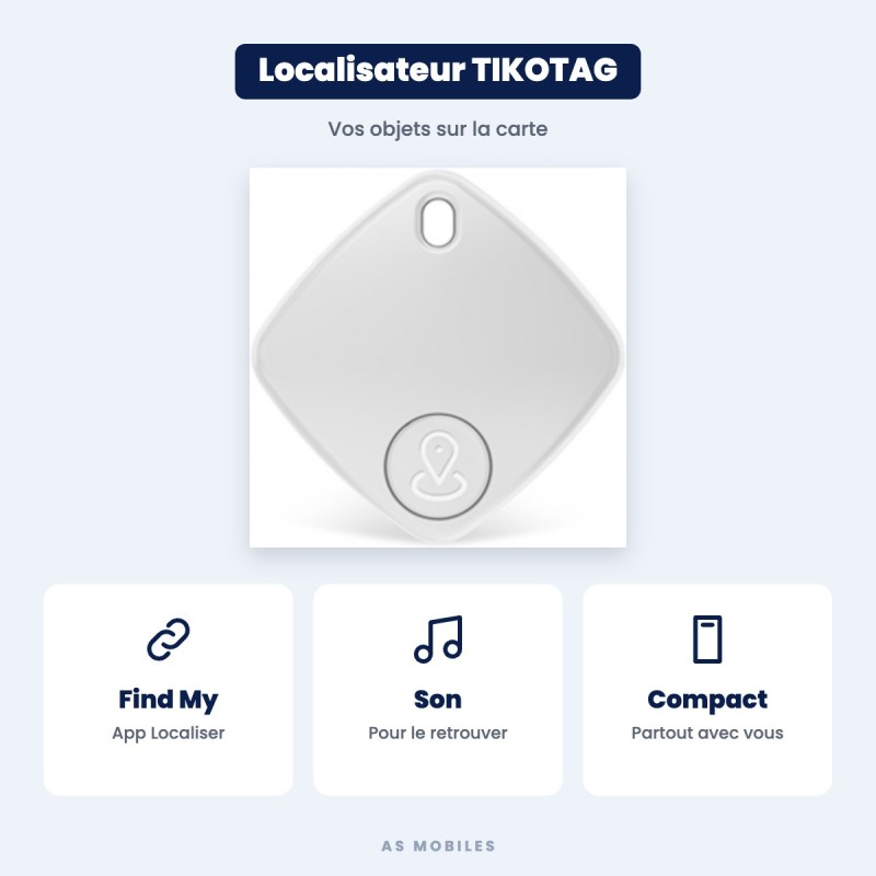 Localisateur TIKOTAG compatible Apple Localiser | AS Mobiles