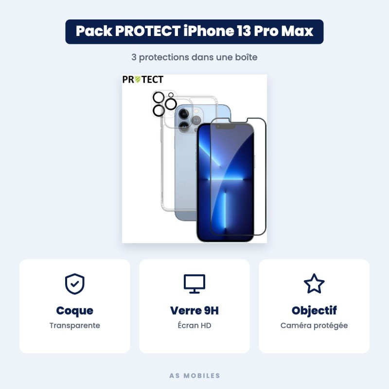 Pack protection PROTECT iPhone 13 Pro Max | AS Mobiles