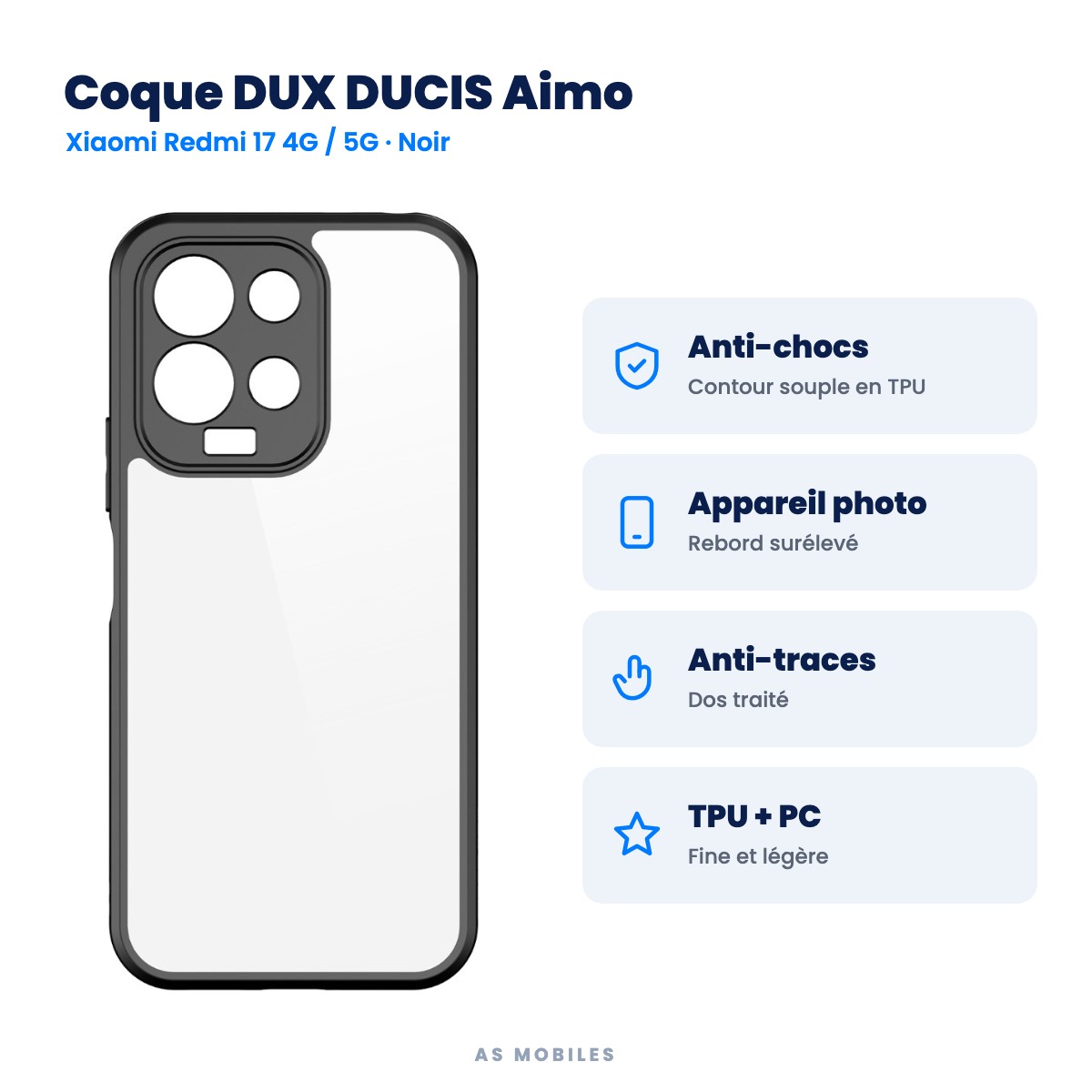 Coque DUX DUCIS Aimo pour Xiaomi Redmi 17 4G / 5G