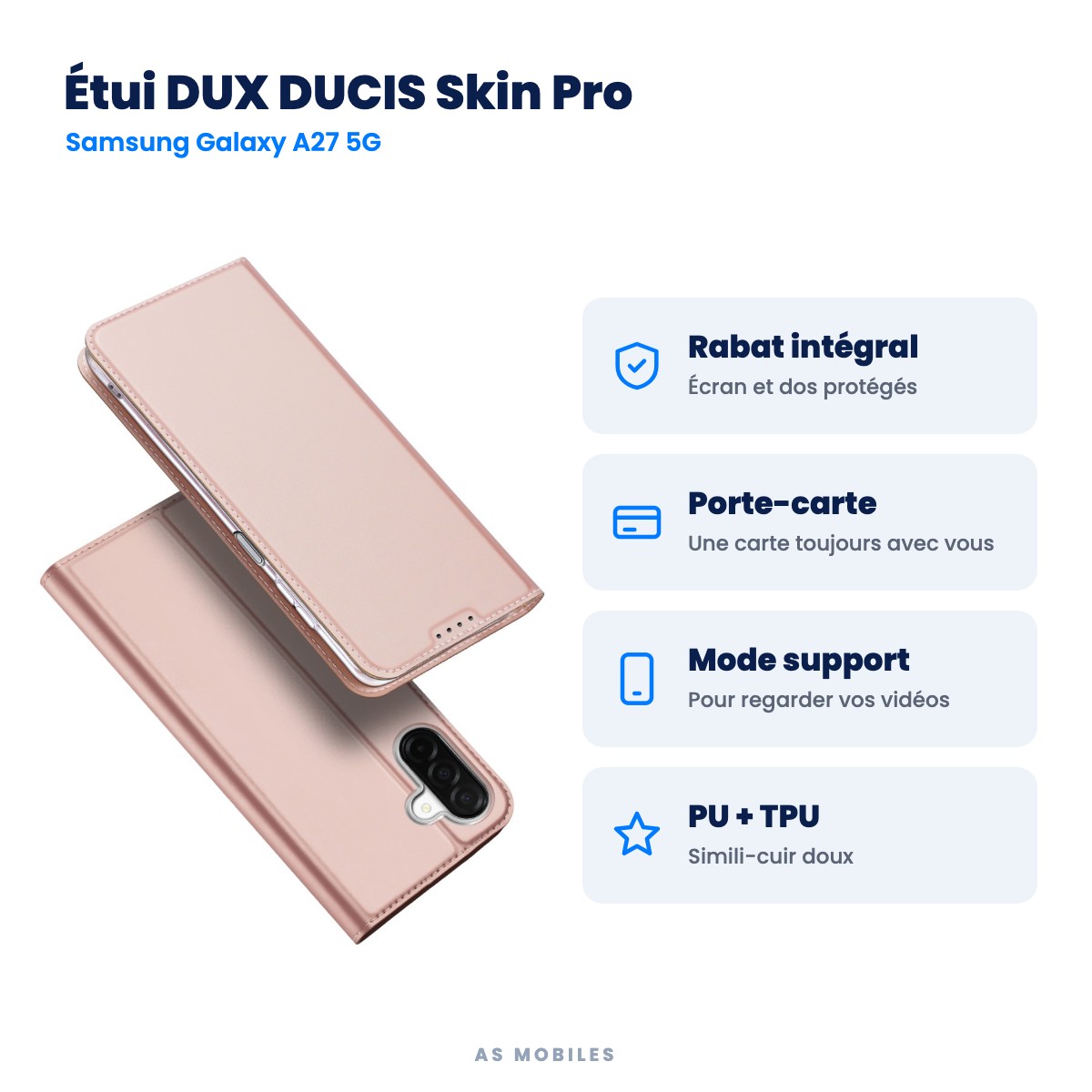 Étui DUX DUCIS Skin Pro pour Samsung Galaxy A27 5G