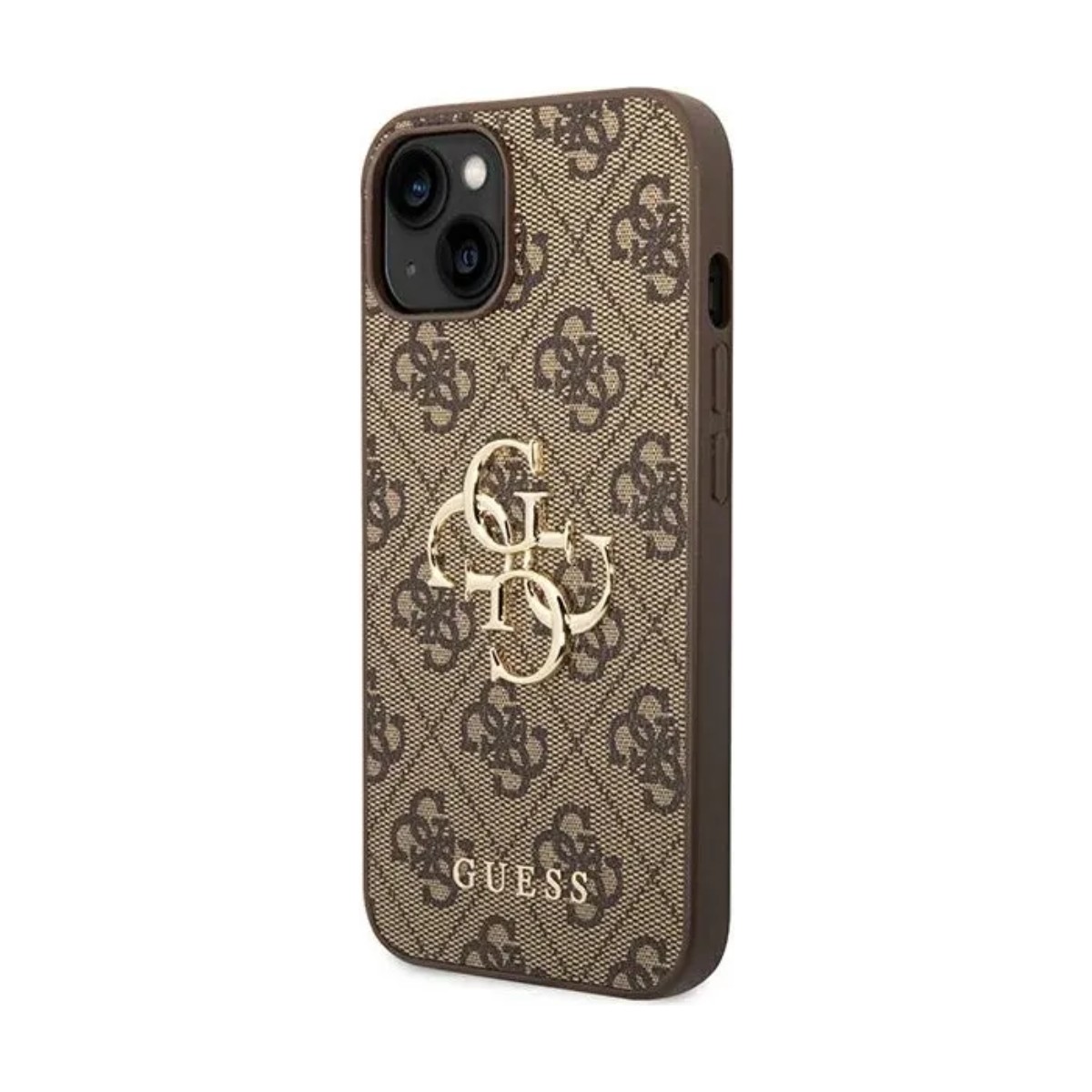 Coque Guess marron motif 4G pour iPhone 14 / 13